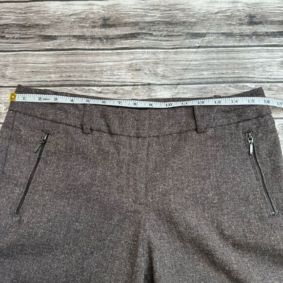 Worthington Womens Straight Leg Creased Dress Pants Slacks Trousers Brown Marl 6 - Picture 10 of 12